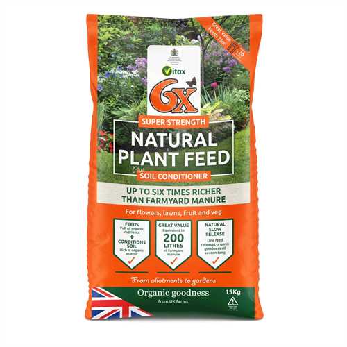 Vitax 6x Natural Feed & Soil Conditioner 15KG