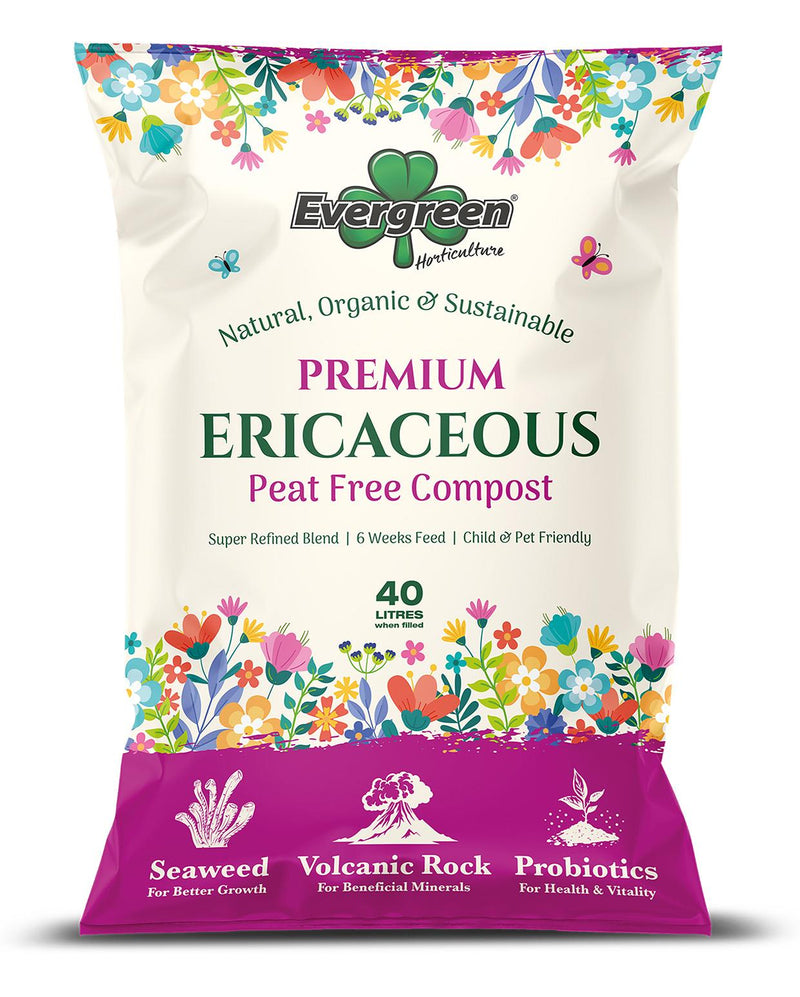 Evergreen Premium Ericaceous Peat Free Compost 40 Litres